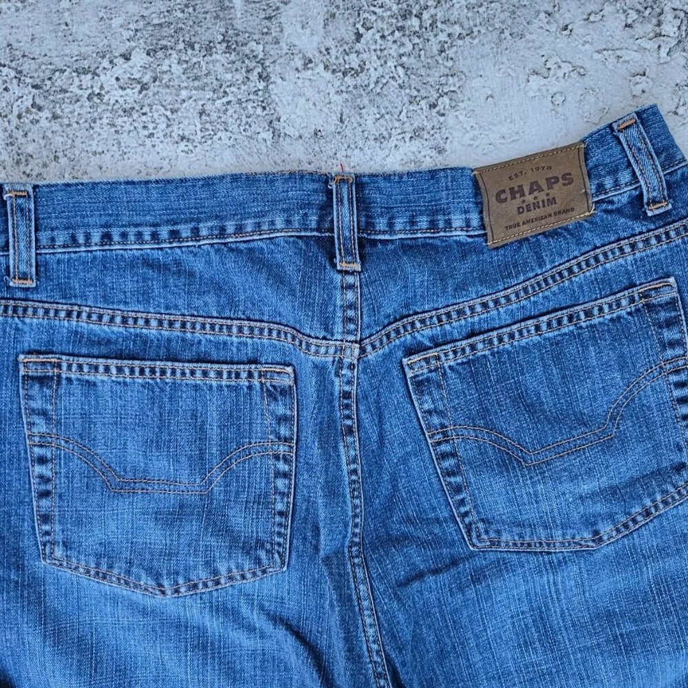 Chaps Men Jeans Denim Straight Wide Leg Cotton Jeans Size W34 L30 - Picture 9 of 9